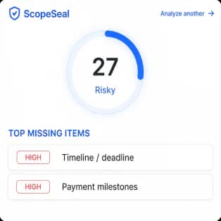Act on the report in ScopeSeal